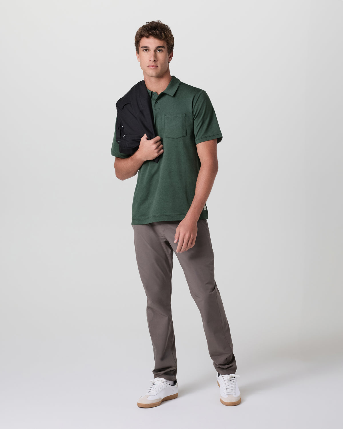 Short Sleeve Ponto Performance Polo Marsh Heather - Image 5