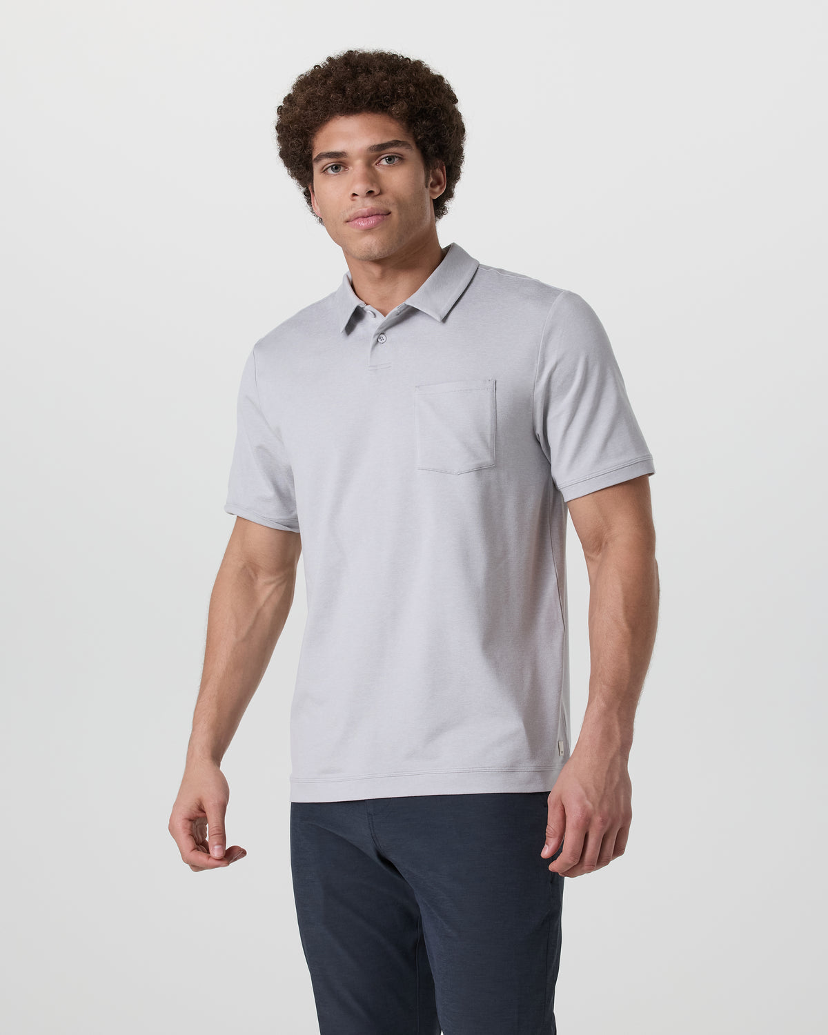Short Sleeve Ponto Performance Polo Frost Grey Heather