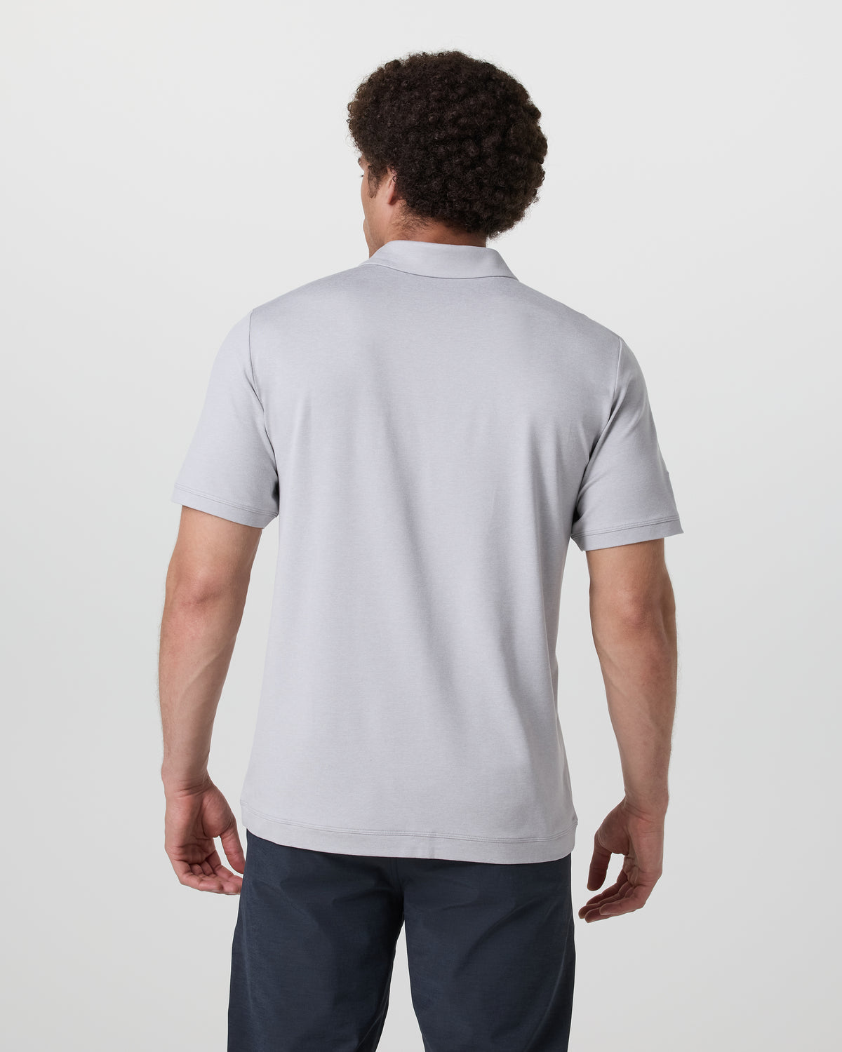 Short Sleeve Ponto Performance Polo Frost Grey Heather - Image 3