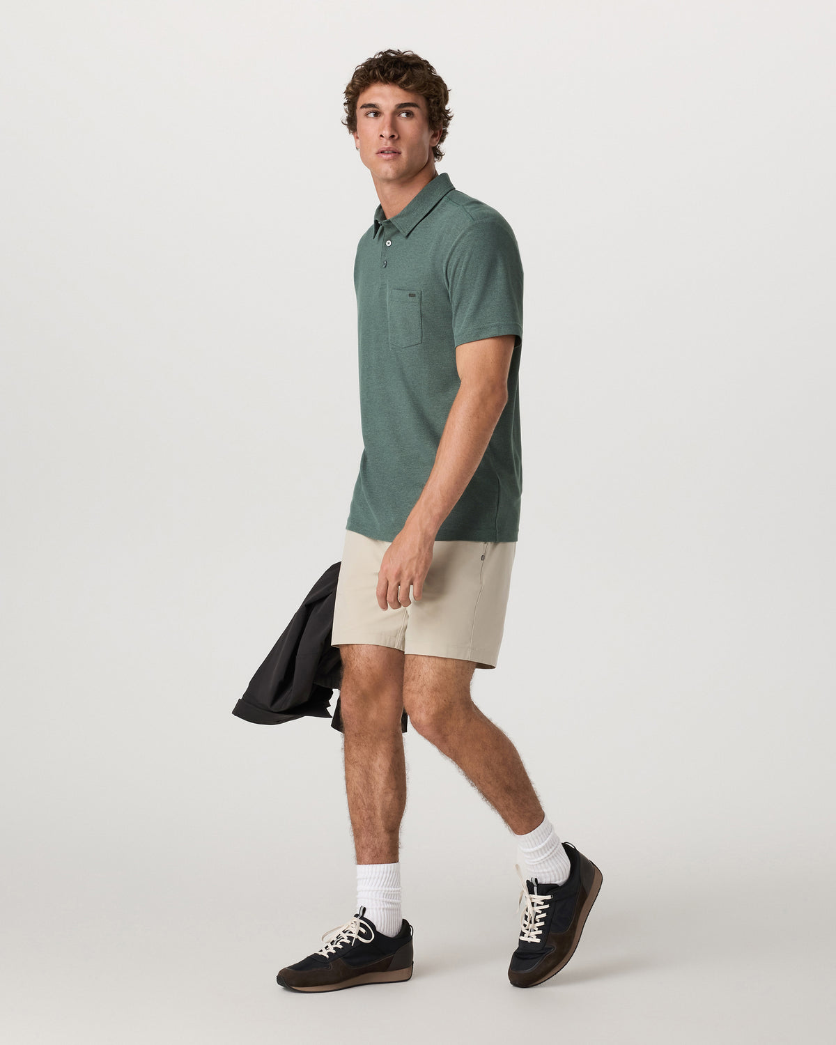 Ace Polo Men's Agate Green Performance Polo Shirt