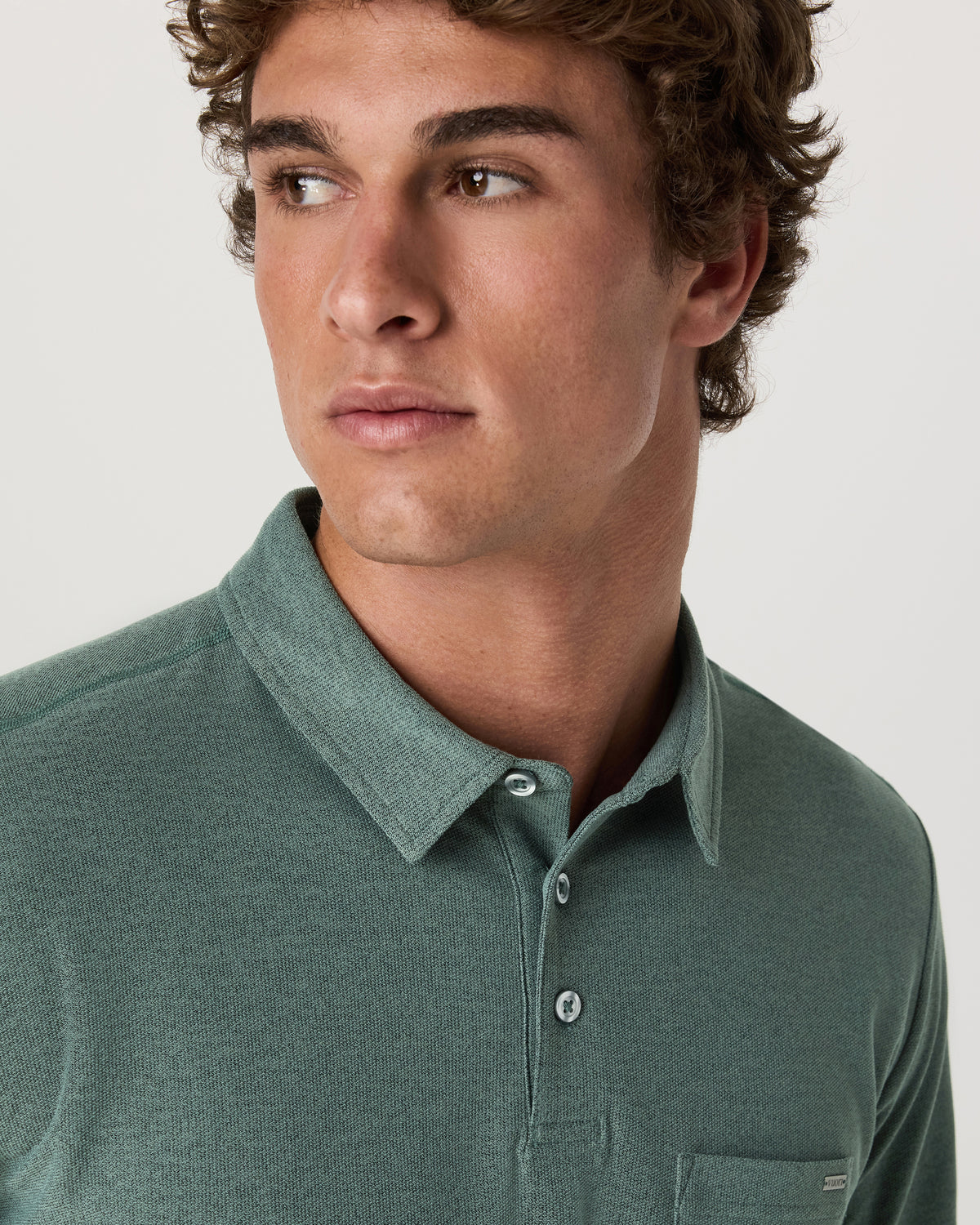 Ace Polo Men's Agate Green Performance Polo Shirt - Image 2
