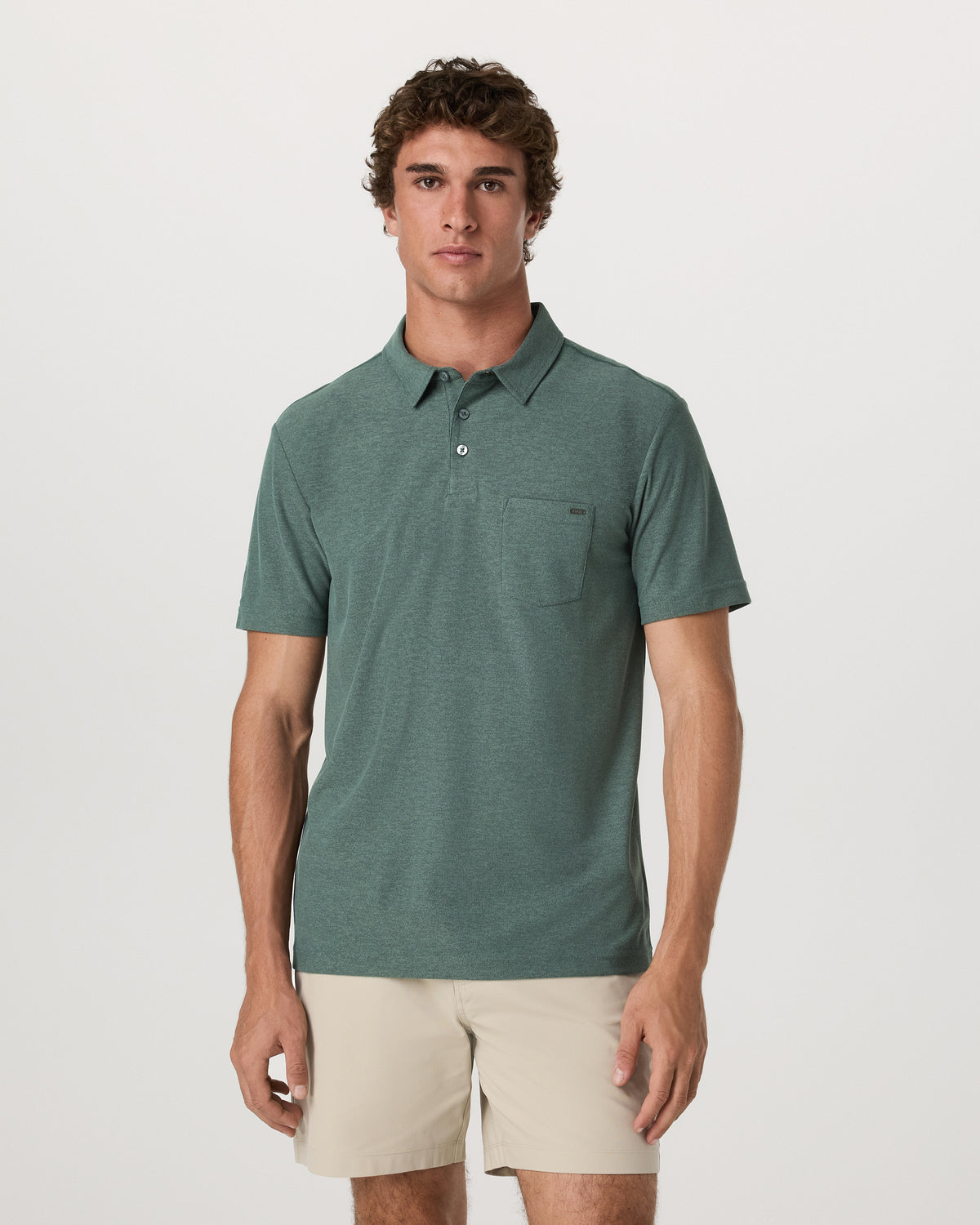 Ace Polo Men's Agate Green Performance Polo Shirt - Image 3