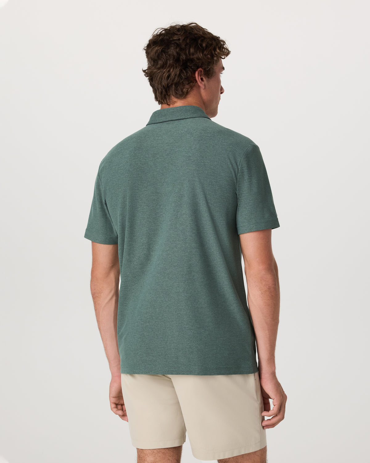 Ace Polo Men's Agate Green Performance Polo Shirt - Image 4