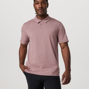 Short Sleeve Feather Polo Zion Rose