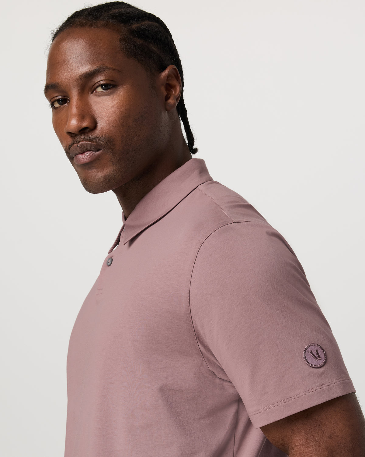 Short Sleeve Feather Polo Zion Rose - Image 2