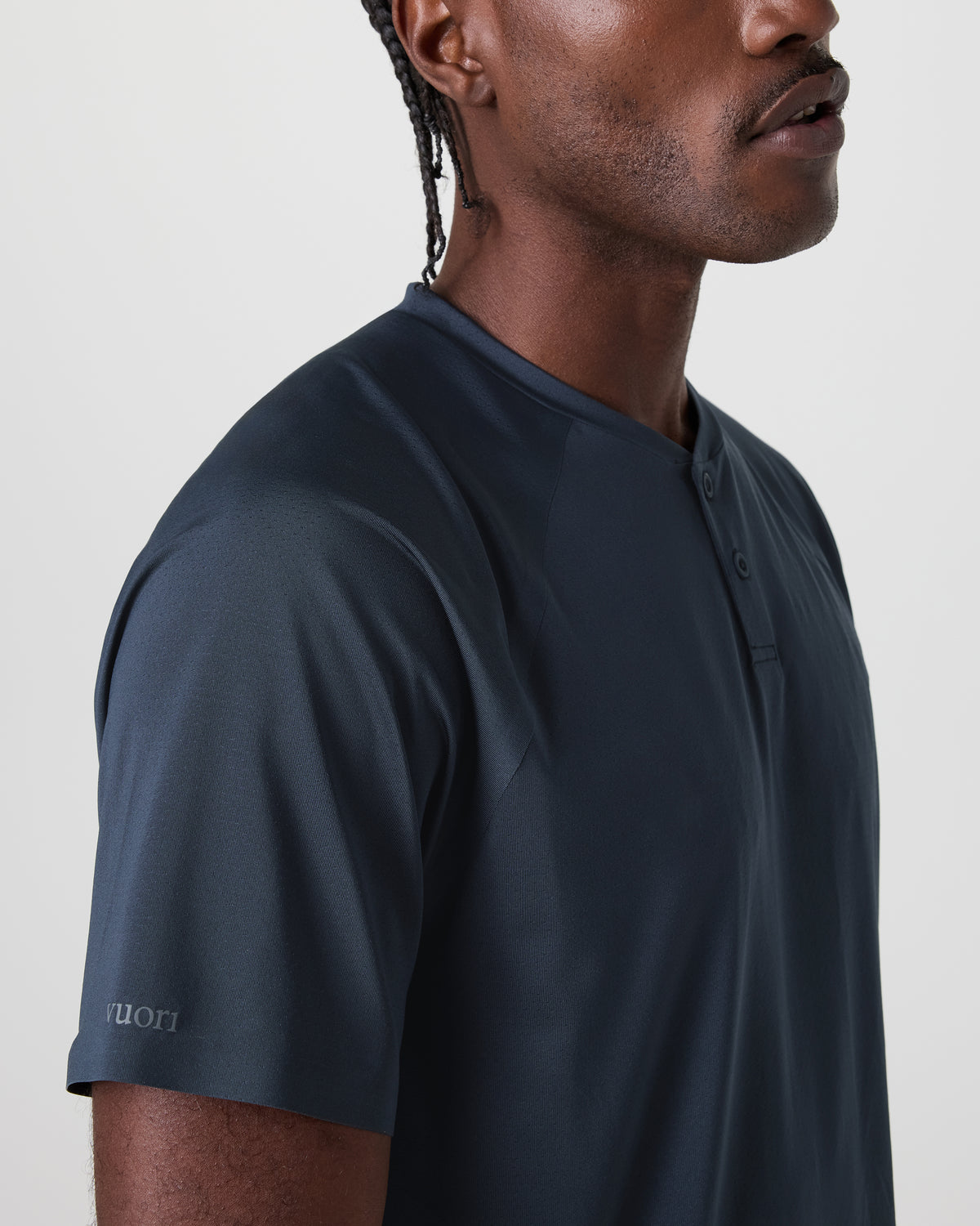 Short Sleeve Viewpoint Henley Navy - Image 2