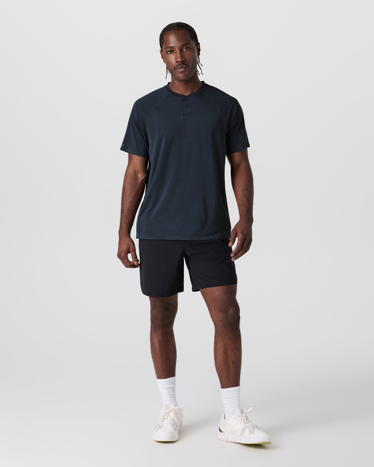 Short Sleeve Viewpoint Henley Navy - Image 5