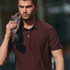 Strato Tech Polo Men's Raisin Heather Performance Shirt