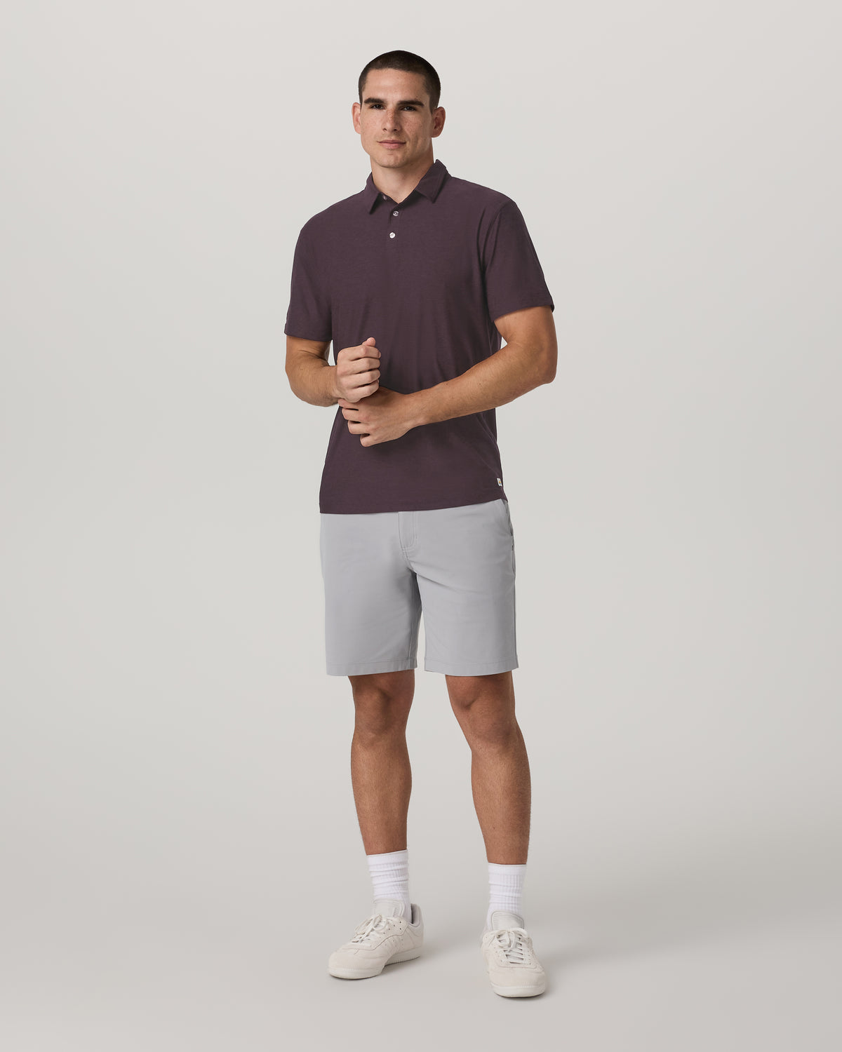 Strato Tech Polo Men's Raisin Heather Performance Shirt - Image 5