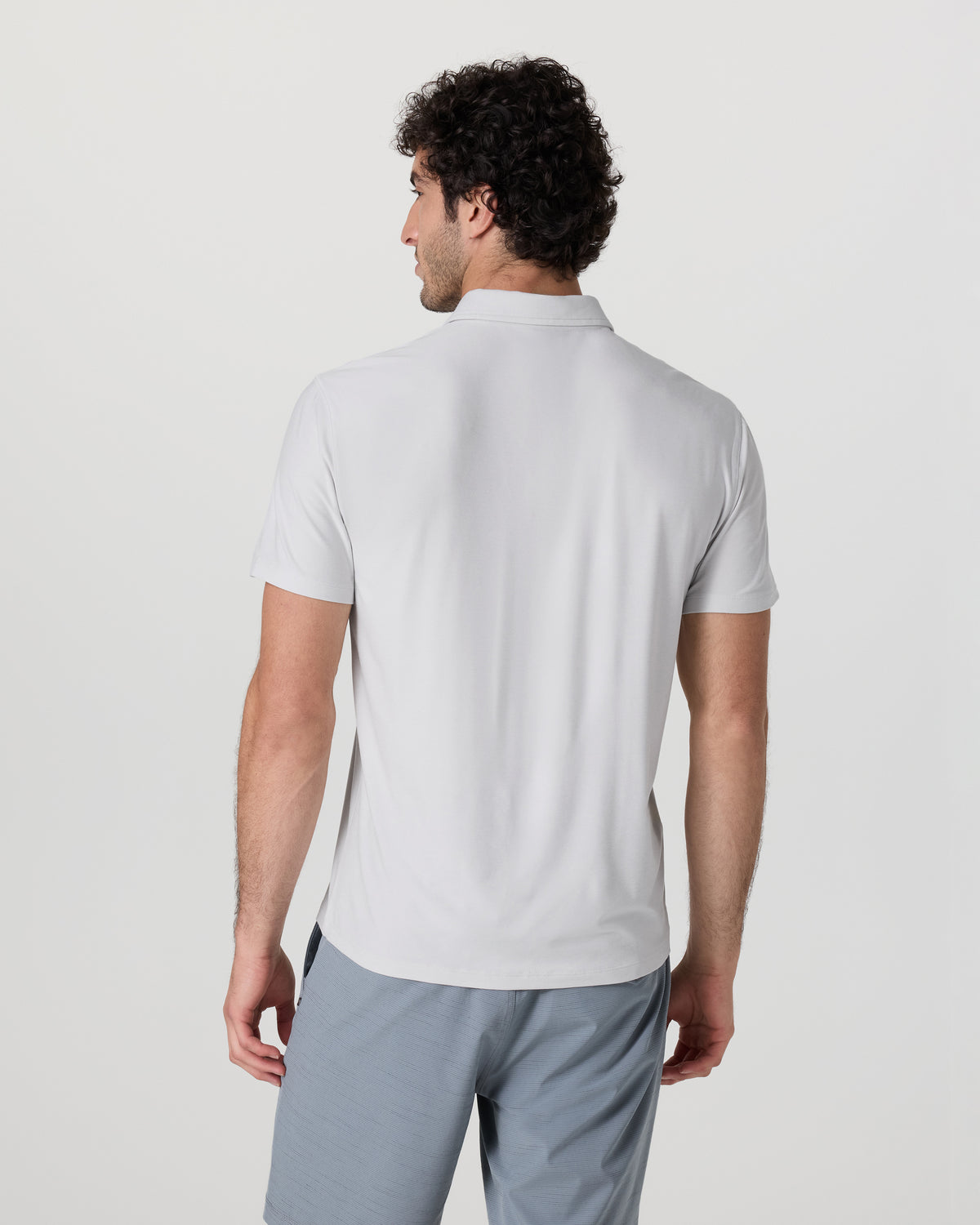 Strato Tech Polo Men's Frost Grey Heather Polo - Image 2