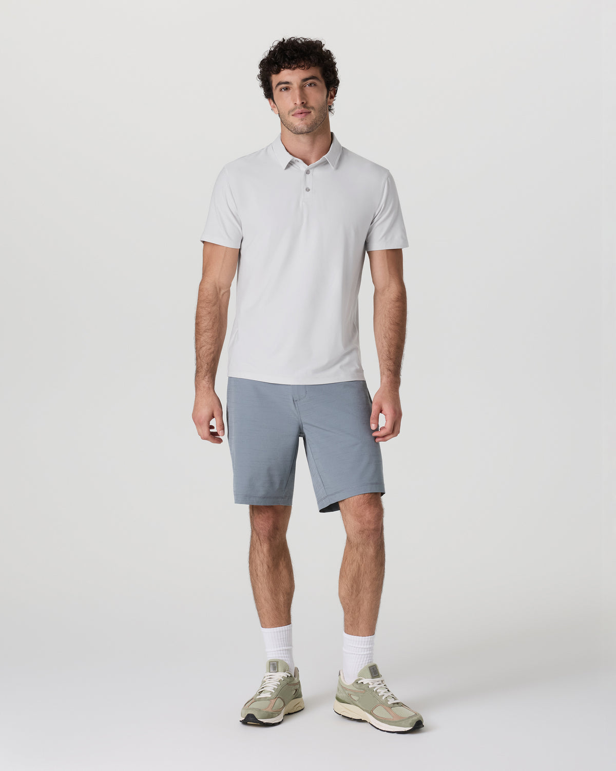 Strato Tech Polo Men's Frost Grey Heather Polo - Image 3