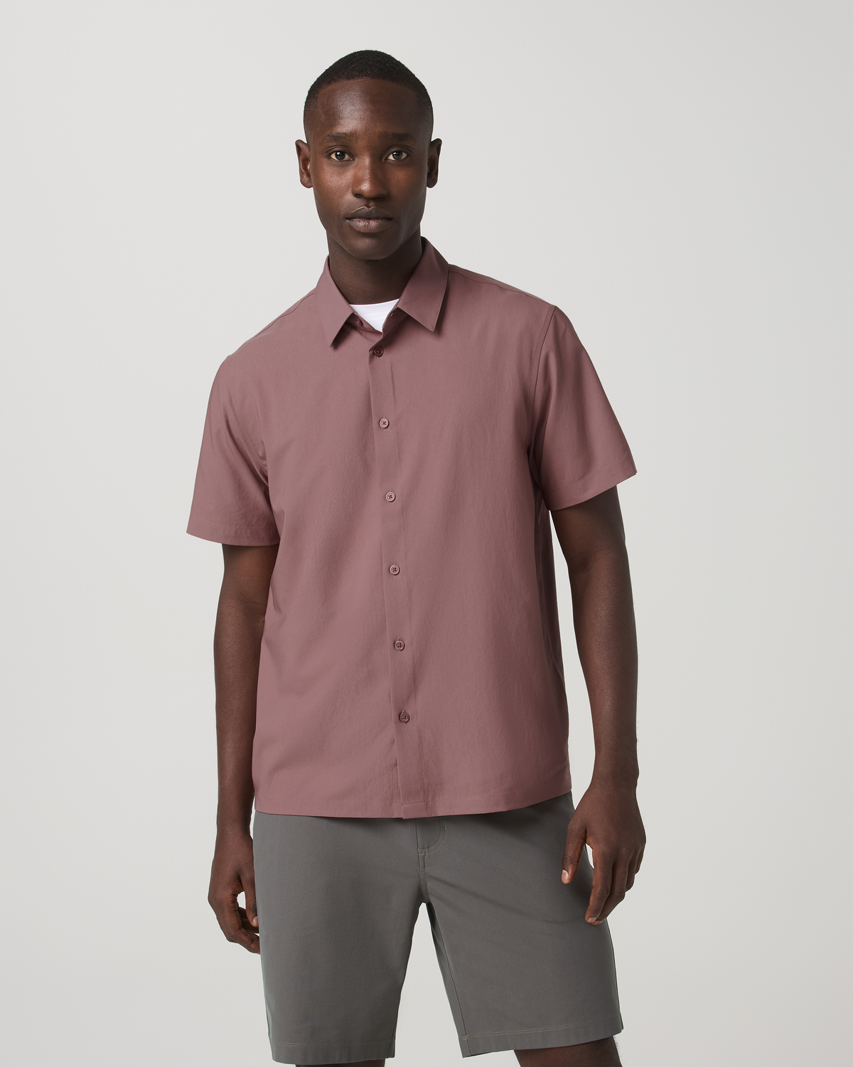 Short Sleeve Manhattan Button Down Men's Adobe Shirt