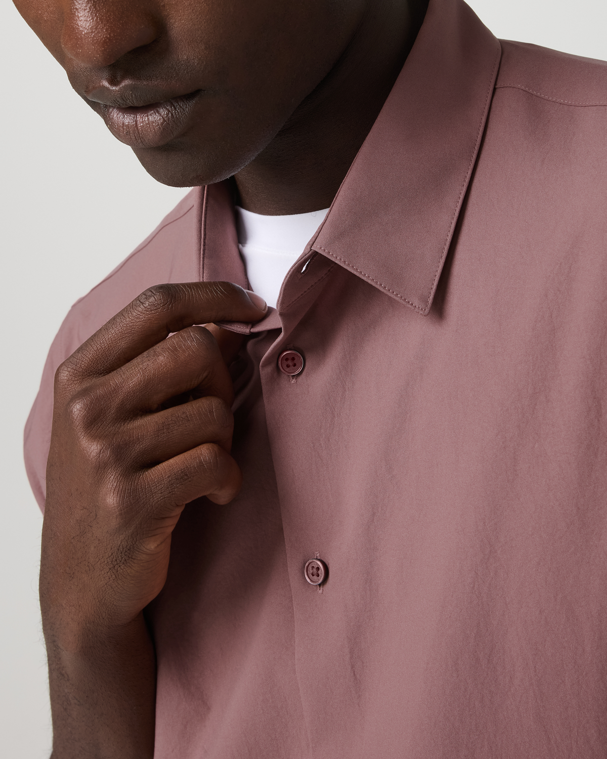 Short Sleeve Manhattan Button Down Men's Adobe Shirt - Image 2