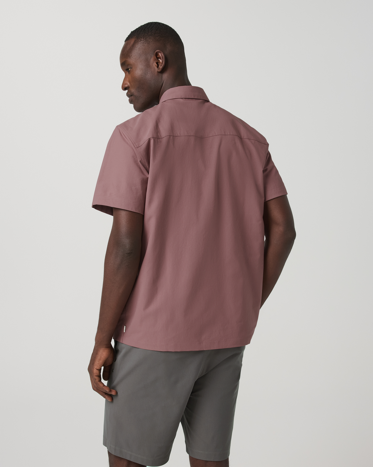 Short Sleeve Manhattan Button Down Men's Adobe Shirt - Image 3