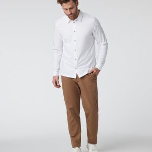 Long Sleeve Manhattan Button Down Men's White Shirt