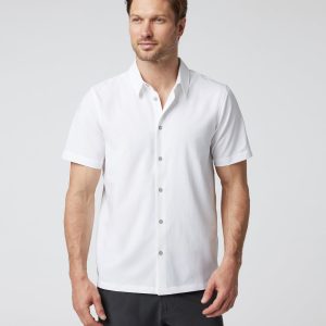 Short-Sleeve Manhattan Button Down White
