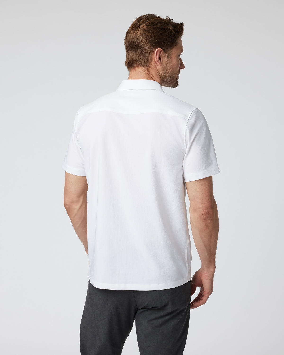 Short-Sleeve Manhattan Button Down White - Image 3