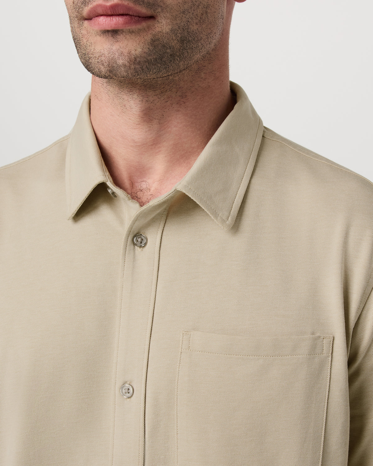 Short Sleeve Knit Oxford Button Down - Classic Fit Trench - Image 2