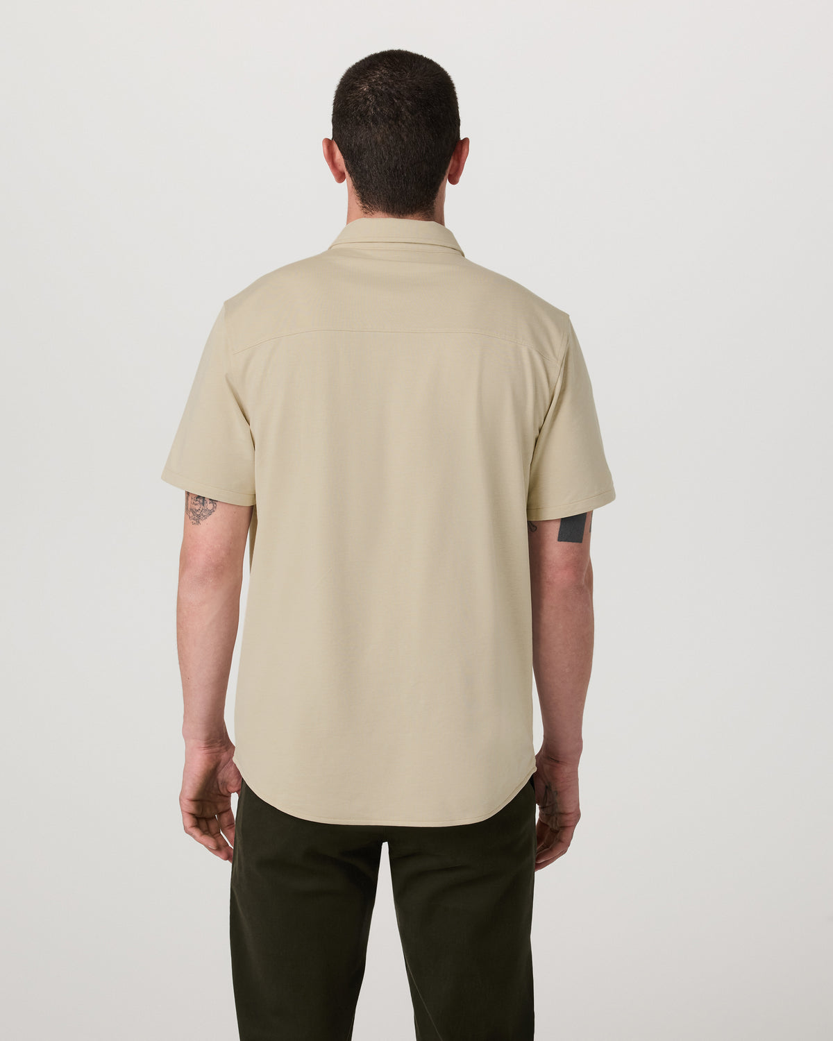 Short Sleeve Knit Oxford Button Down - Classic Fit Trench - Image 3