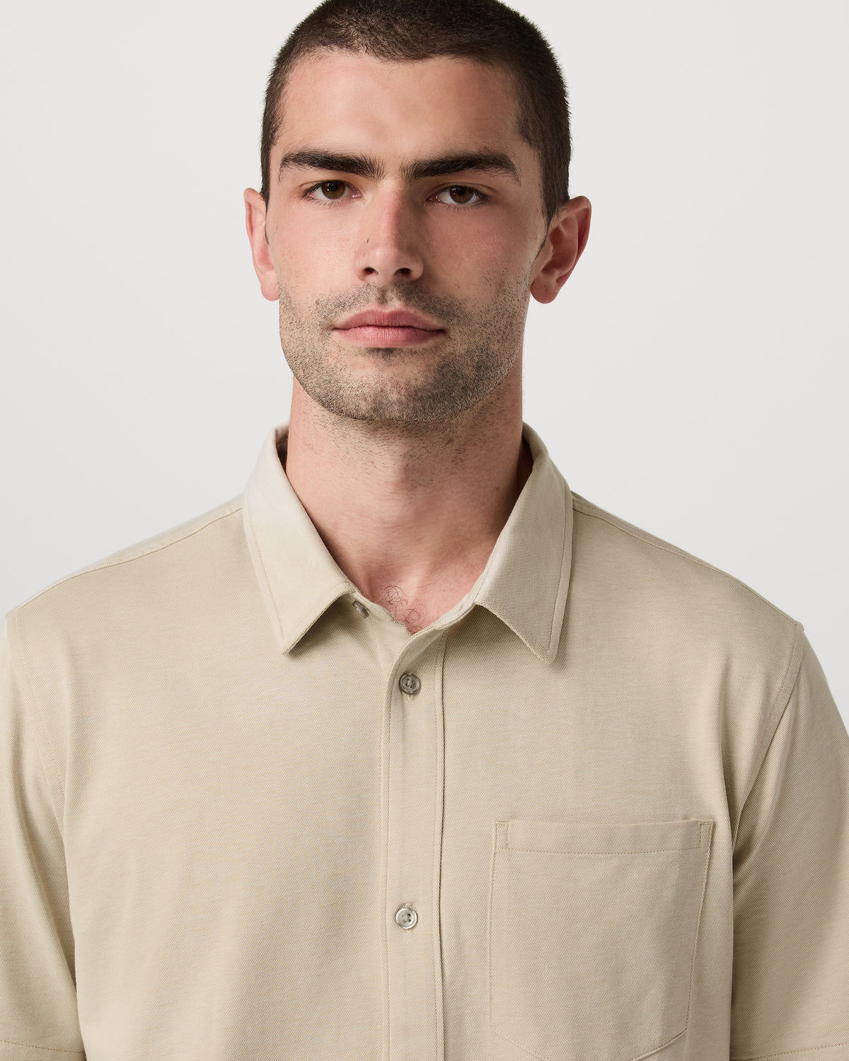 Short Sleeve Knit Oxford Button Down - Classic Fit Trench - Image 5