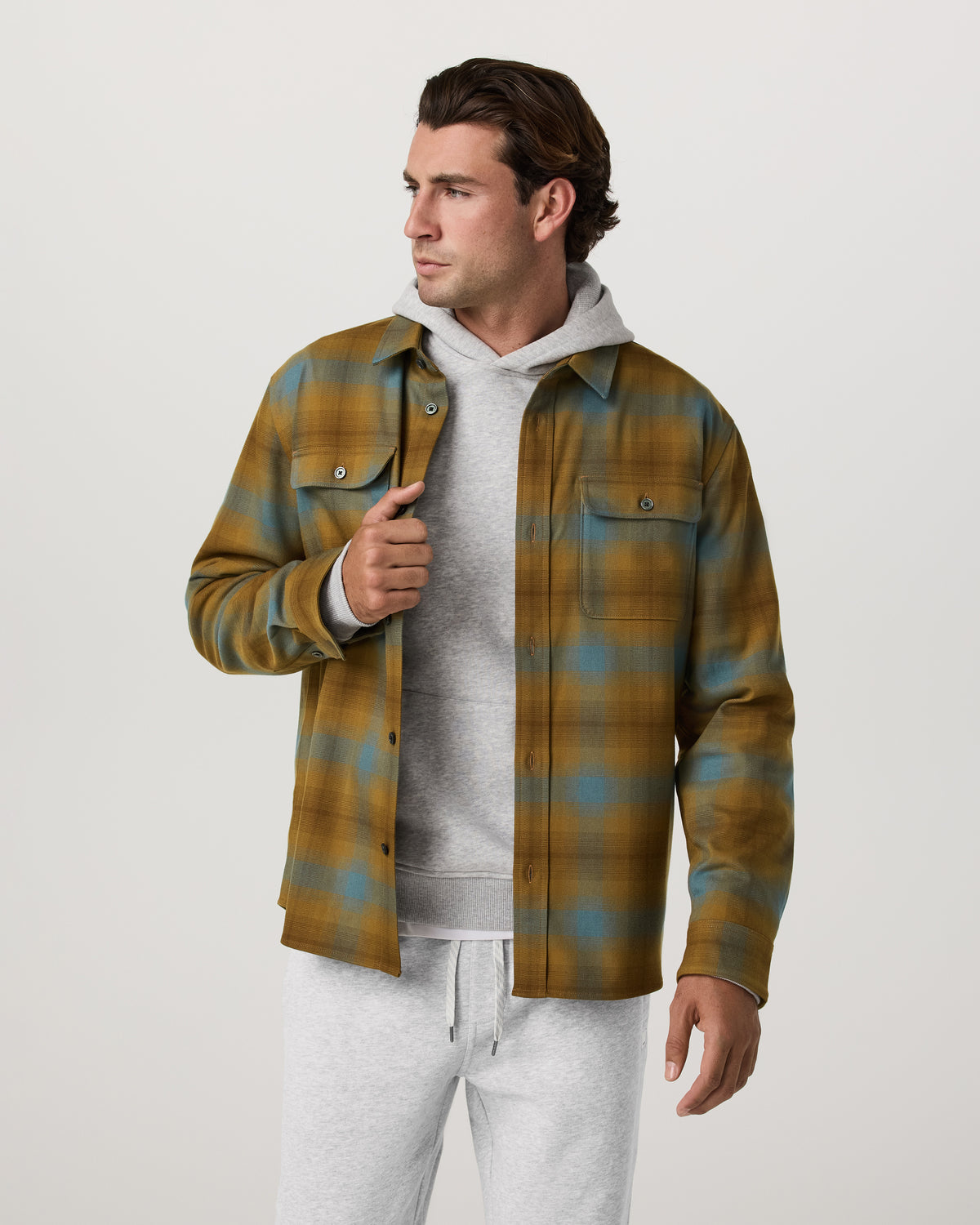 Long Sleeve Flannel Button Down Men's Bluegrass Shirt - Image 5