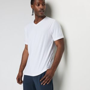 Strato Tech V-Neck Men's White Workout Shirt