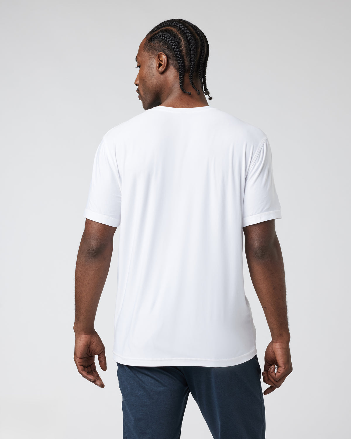Strato Tech V-Neck Men's White Workout Shirt - Image 3