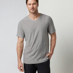 Strato Tech V-Neck Men's Heather Grey Shirt