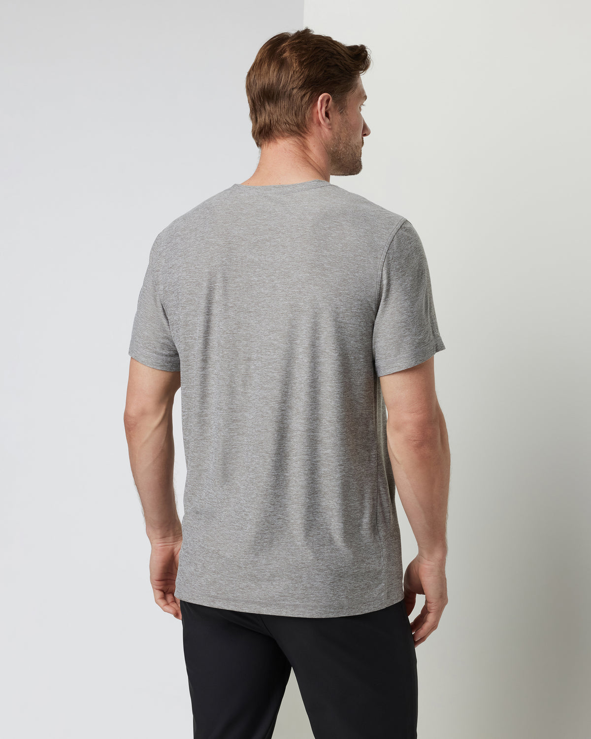 Strato Tech V-Neck Men's Heather Grey Shirt - Image 3