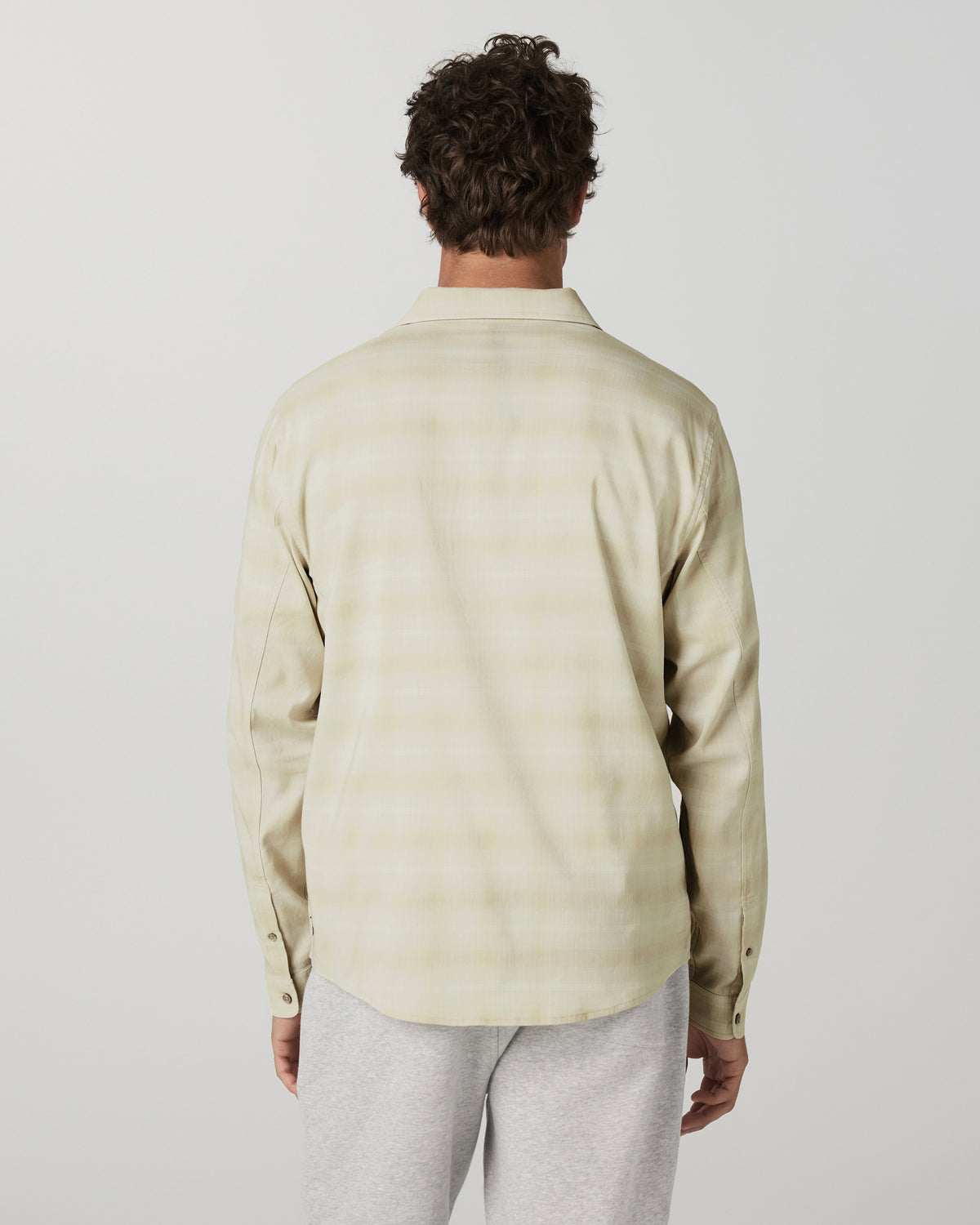 Men's Long Sleeve Plaid Button Down Shirt Sandalwood - Image 3