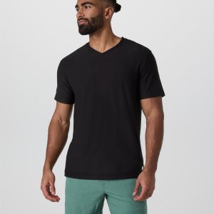 Strato Tech V-Neck Tee Black Workout Shirt