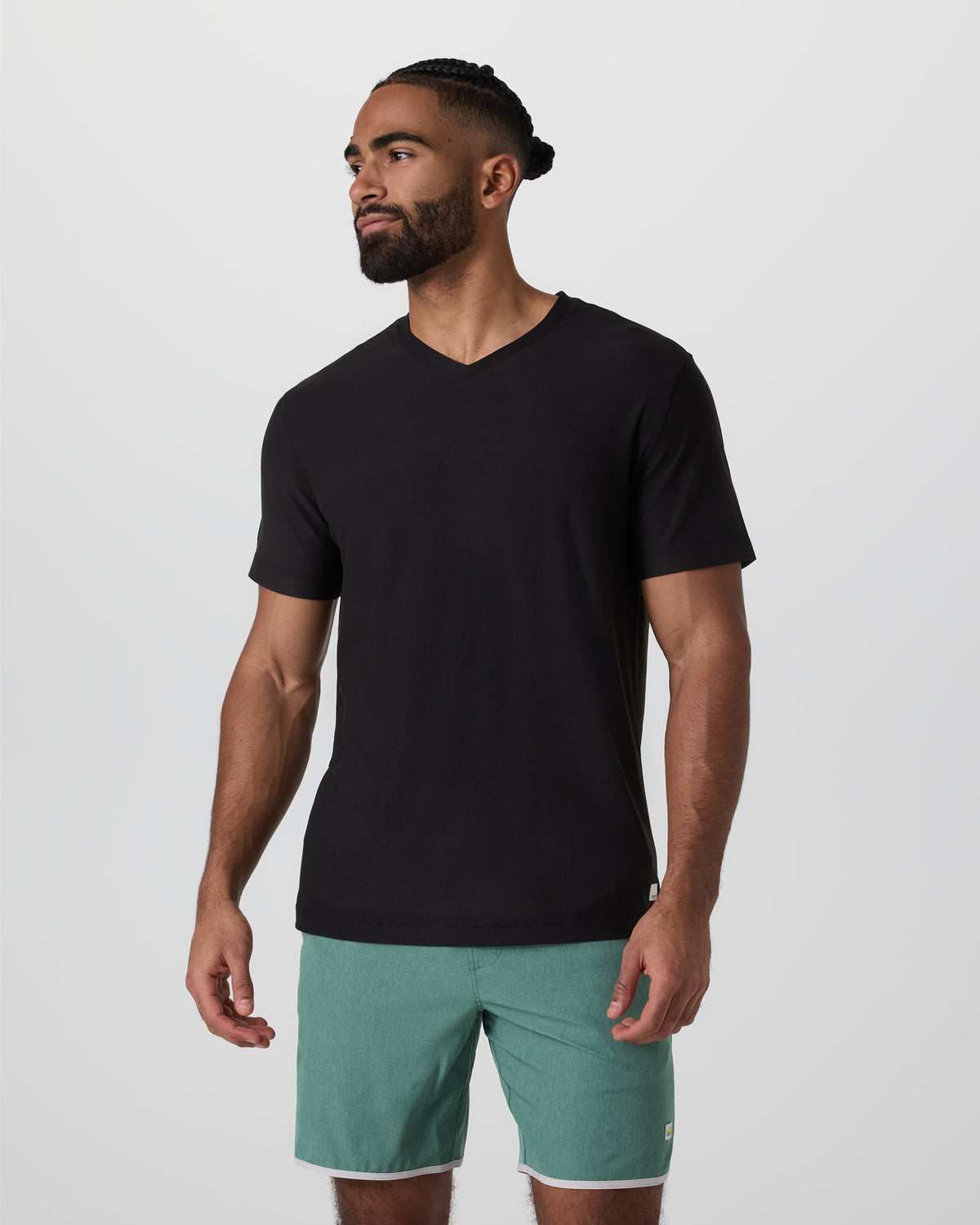 Strato Tech V-Neck Tee Black Workout Shirt