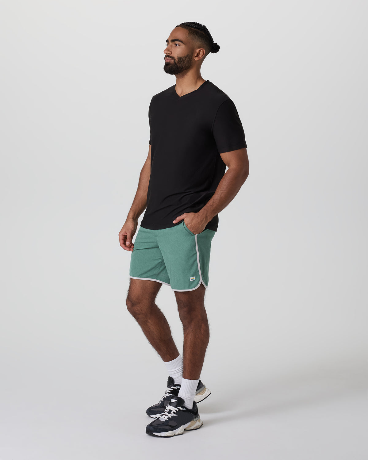 Strato Tech V-Neck Tee Black Workout Shirt - Image 4