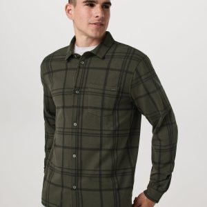 Seaview Plaid Button Down Shirt Dark Oregano Shirt