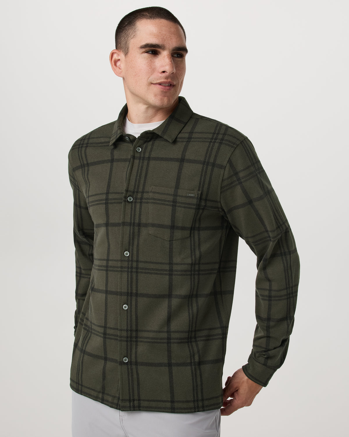 Seaview Plaid Button Down Shirt Dark Oregano Shirt