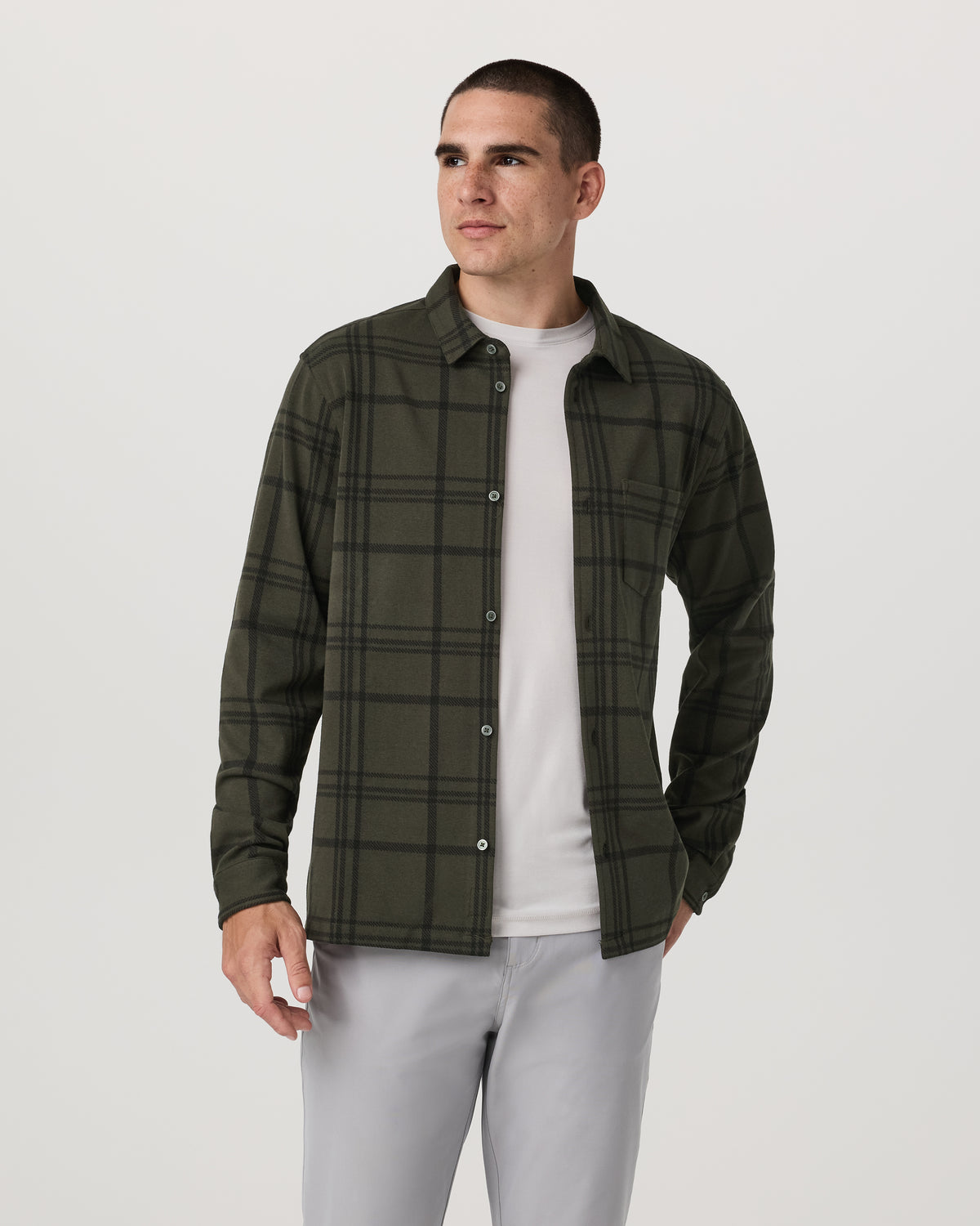 Seaview Plaid Button Down Shirt Dark Oregano Shirt - Image 2