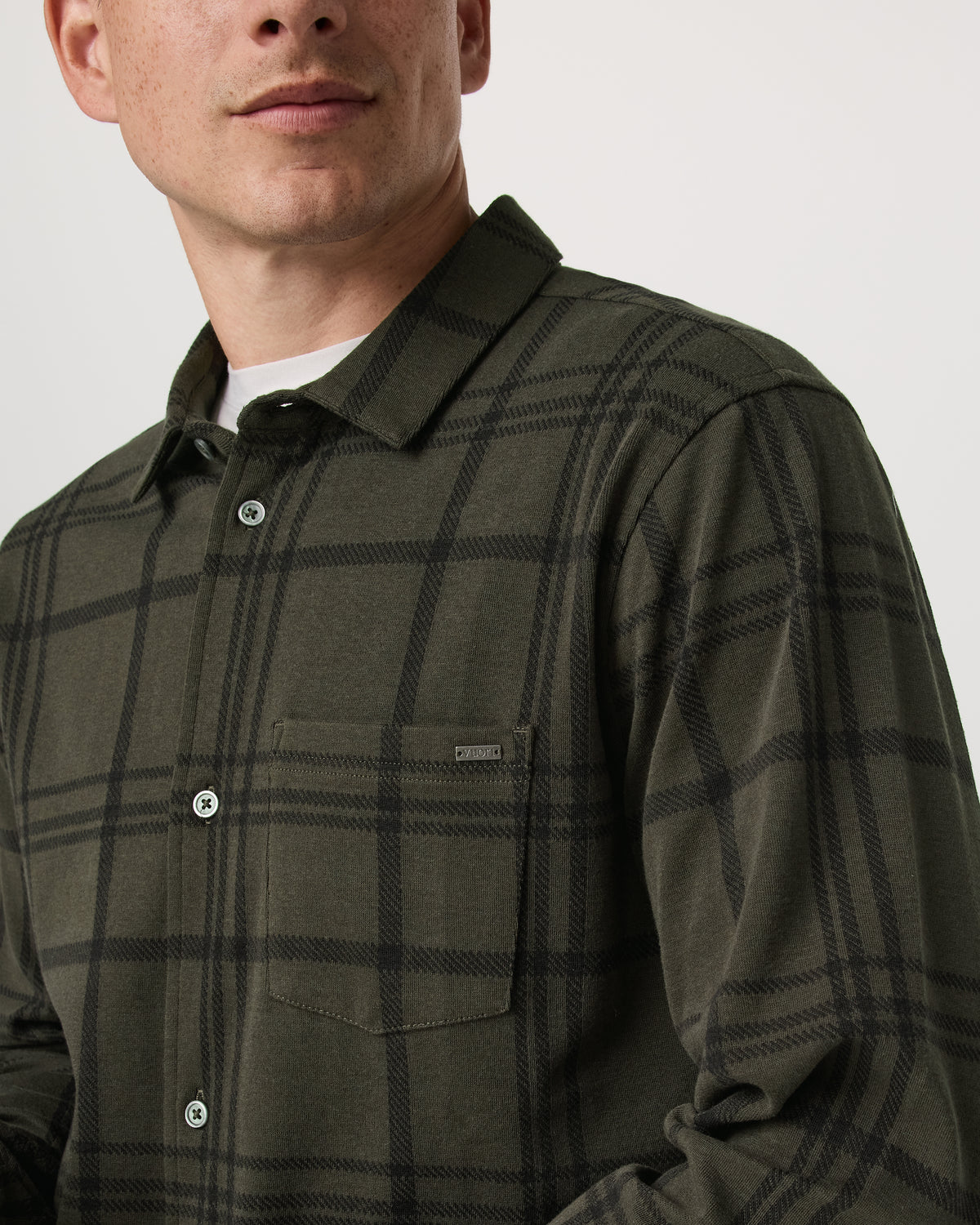 Seaview Plaid Button Down Shirt Dark Oregano Shirt - Image 3
