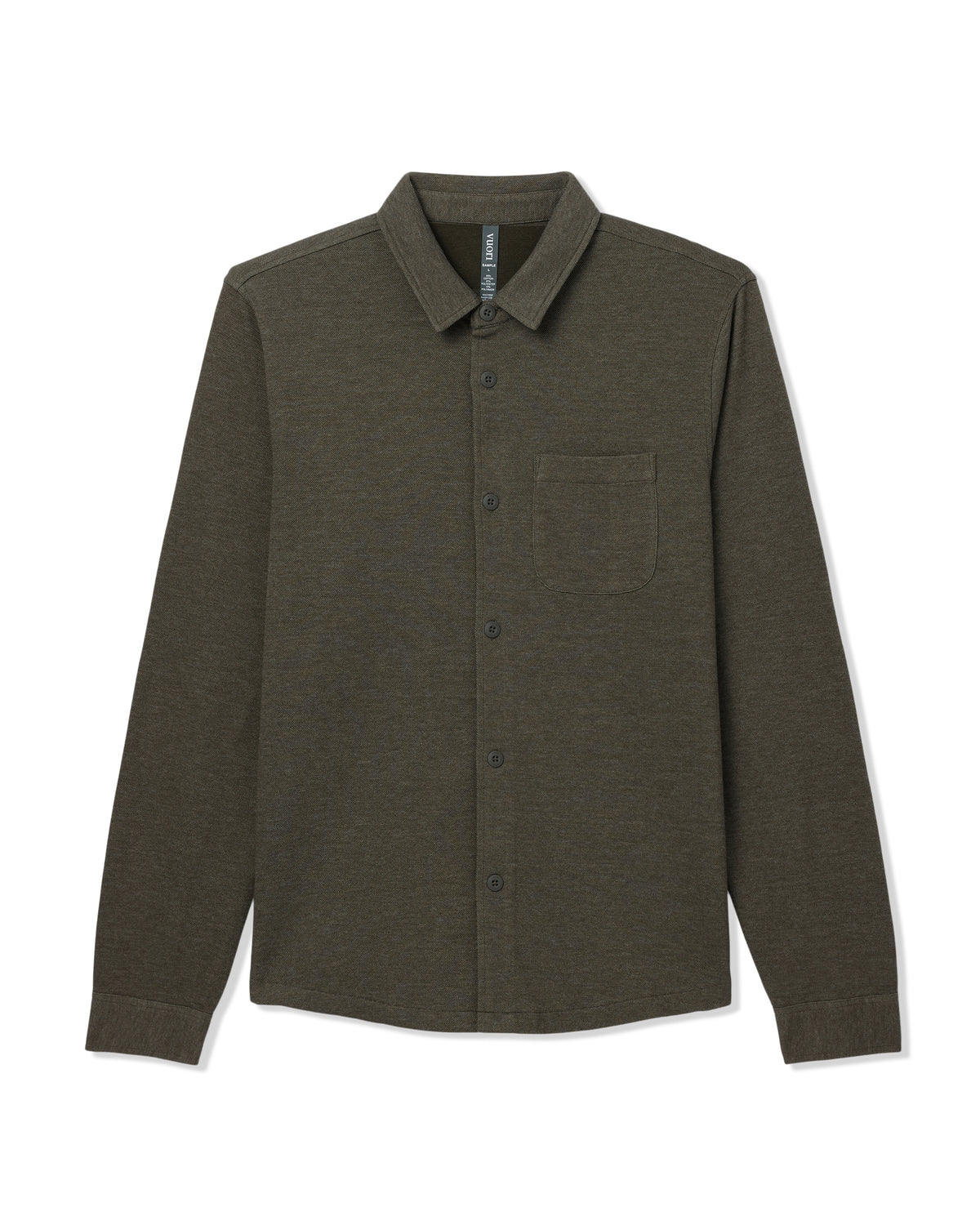 Jeffreys Overshirt Men's Olive Heather Button-Up Shirt - Image 6