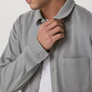 Jeffreys Overshirt Men's Grey Button-Up Shirt