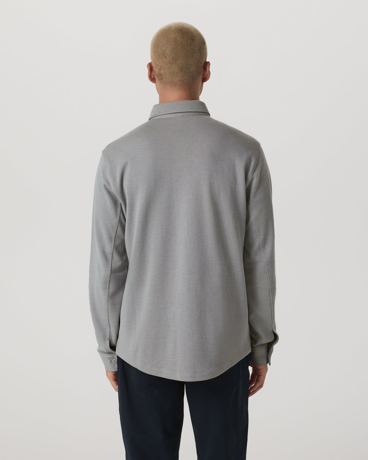 Jeffreys Overshirt Men's Grey Button-Up Shirt - Image 4