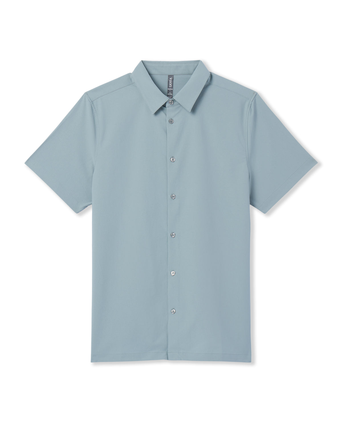Short Sleeve Manhattan Button Down Men's Mist Shirt - Image 4