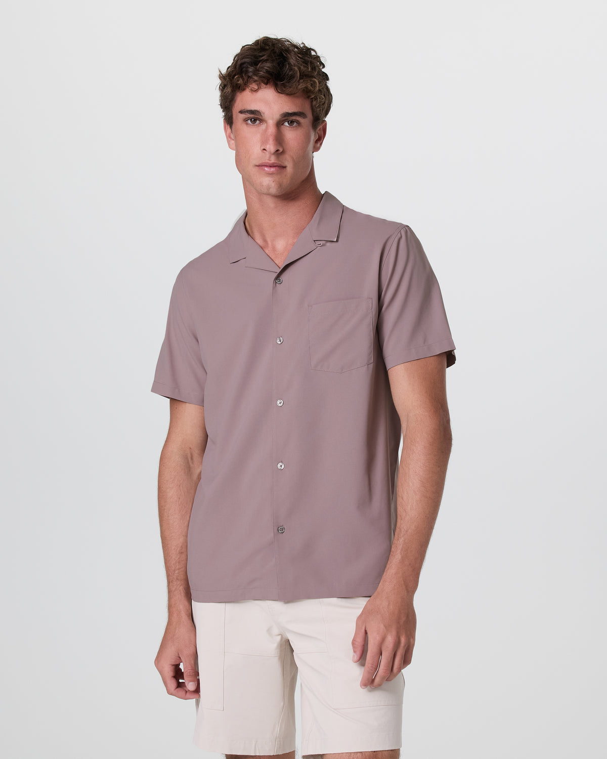 Seaport Button Down Men's Dark Umber Short Sleeve