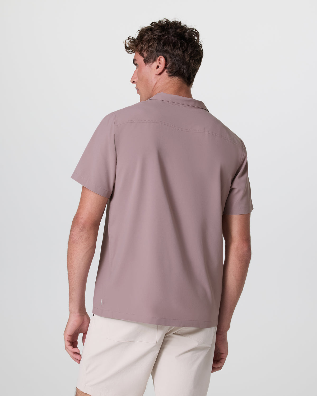 Seaport Button Down Men's Dark Umber Short Sleeve - Image 2