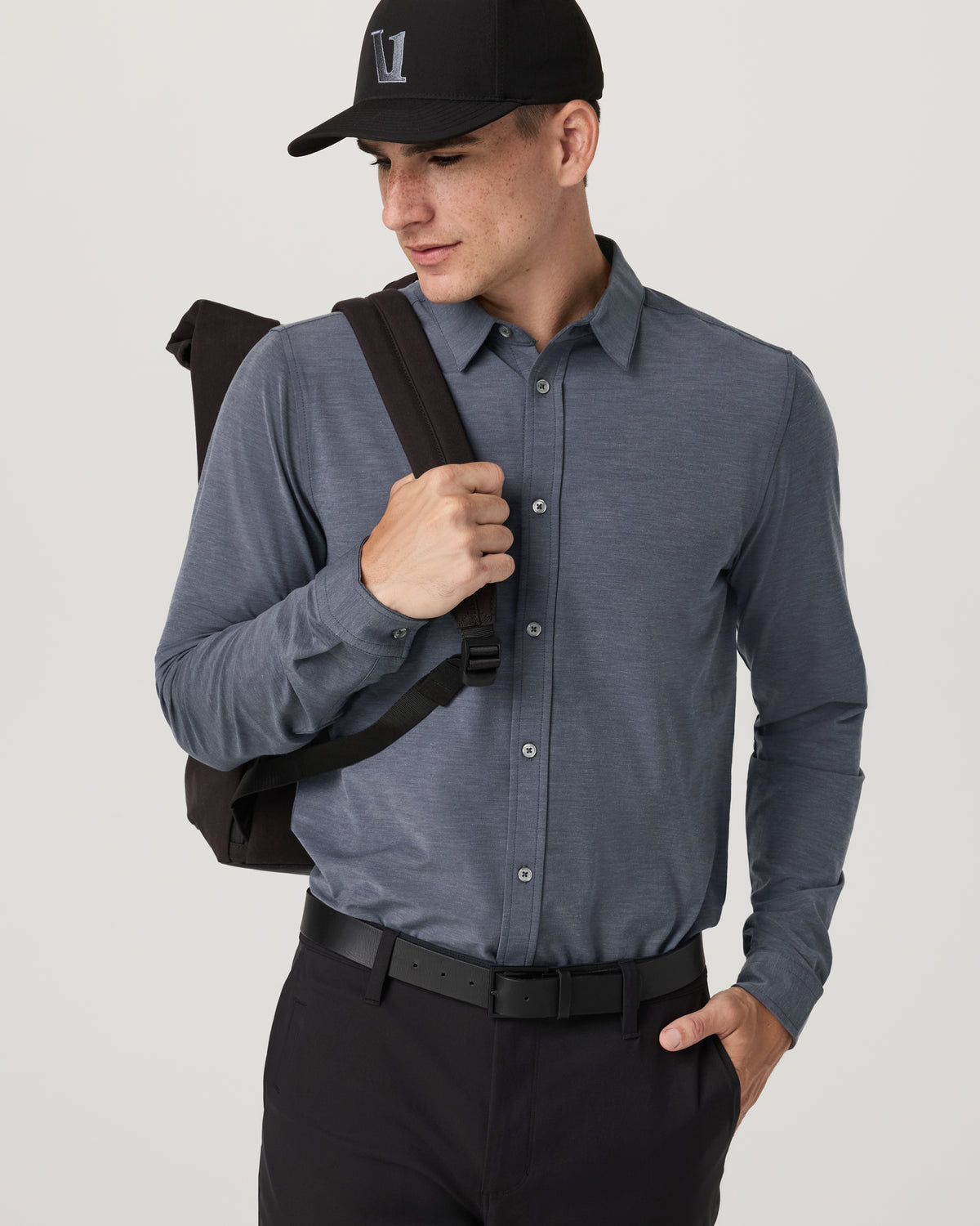 Long Sleeve Bridge Button Down Men's Moonlight Shirt