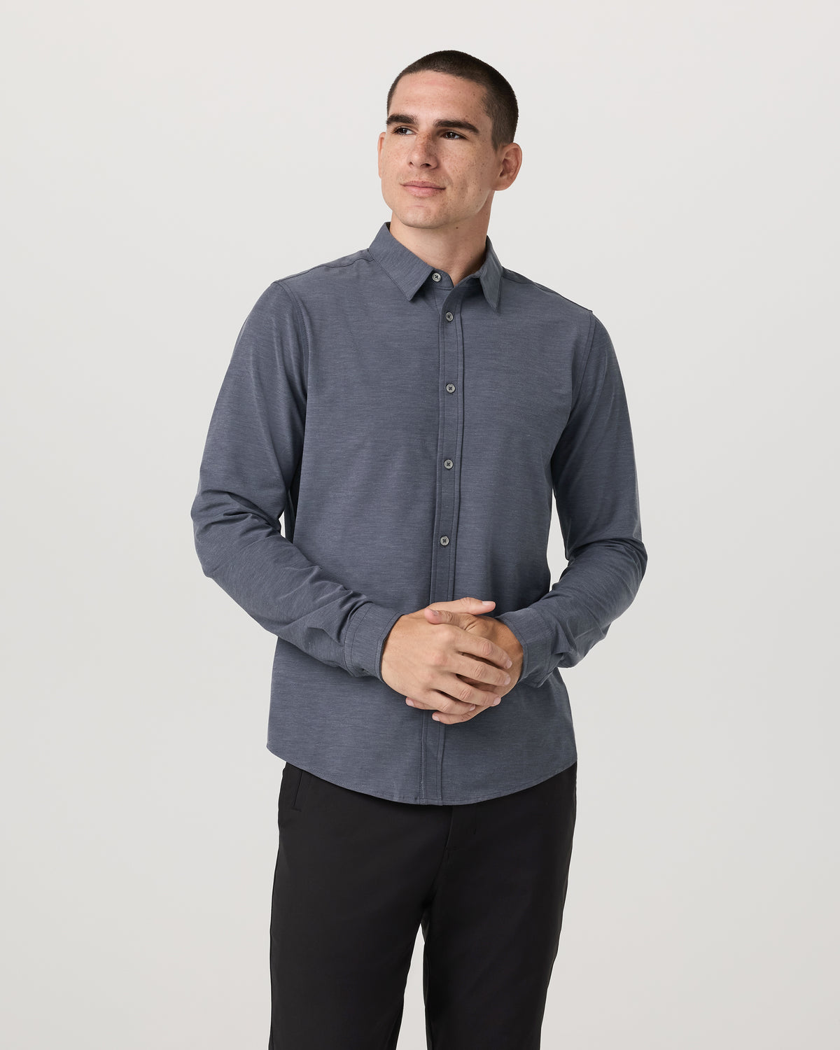 Long Sleeve Bridge Button Down Men's Moonlight Shirt - Image 2