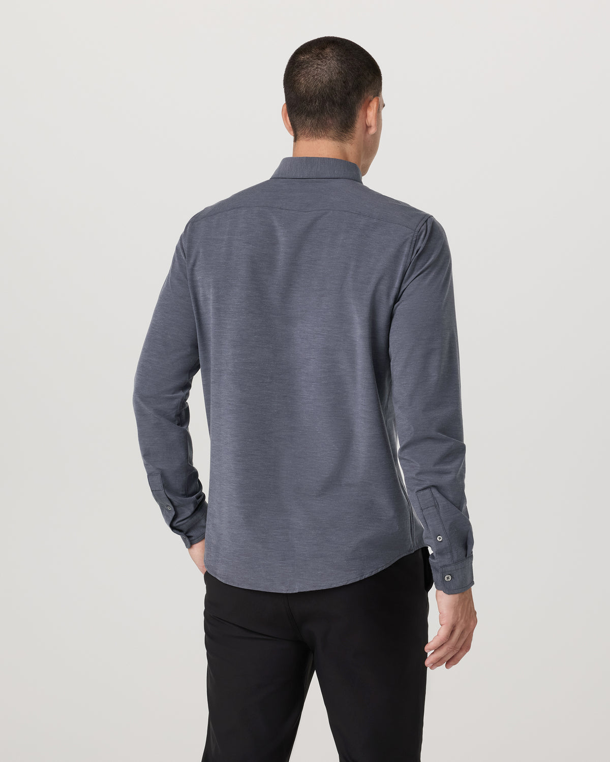 Long Sleeve Bridge Button Down Men's Moonlight Shirt - Image 3
