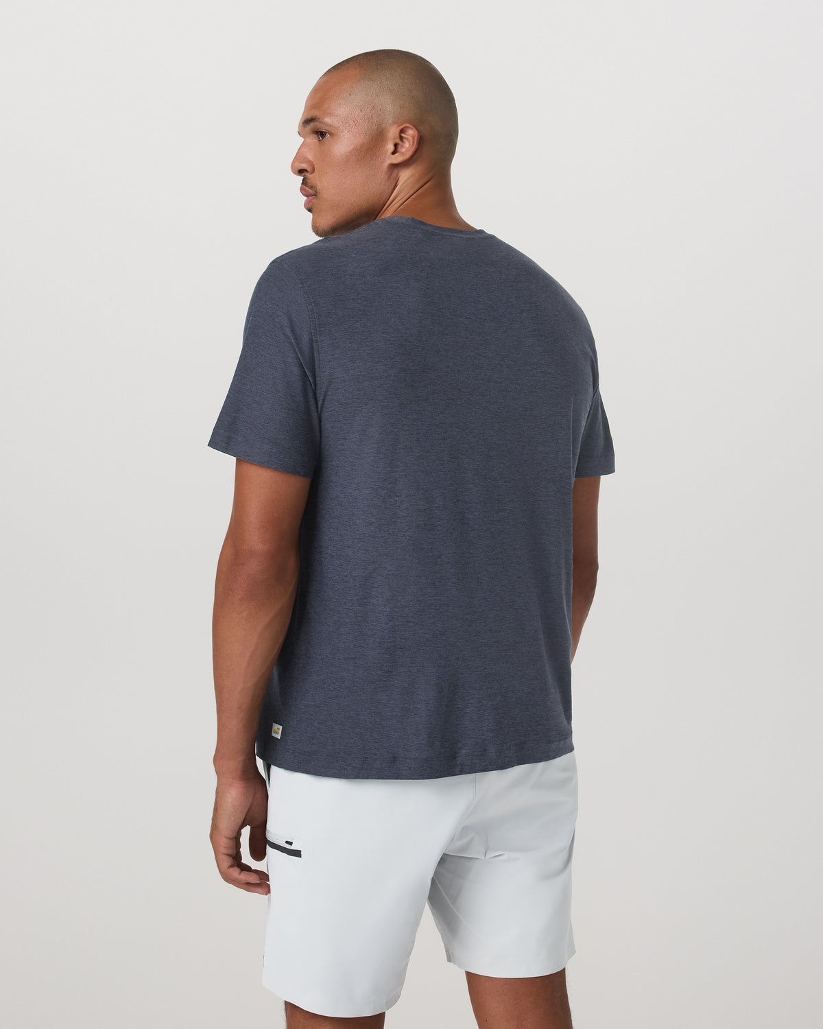 Short Sleeve Strato Pocket Tee-Relaxed Fit Dark Azure Heather - Image 3
