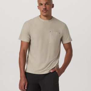 Short Sleeve Strato Pocket Tee-Relaxed Fit Truffle Heather