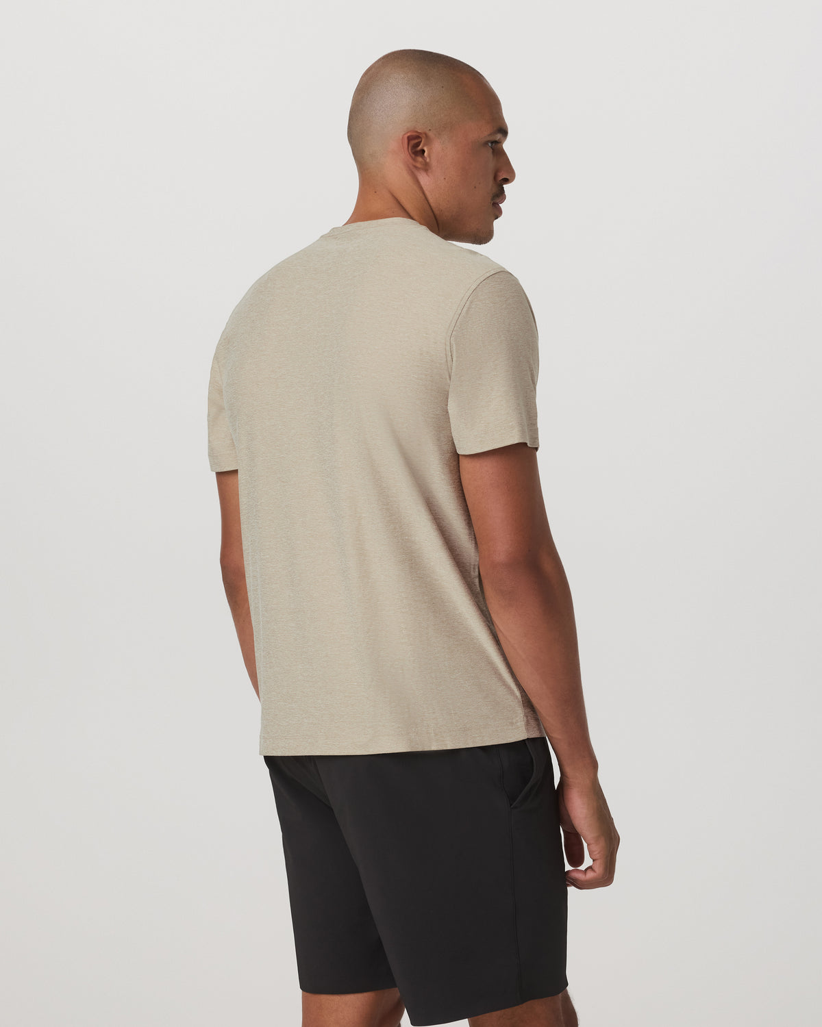 Short Sleeve Strato Pocket Tee-Relaxed Fit Truffle Heather - Image 3