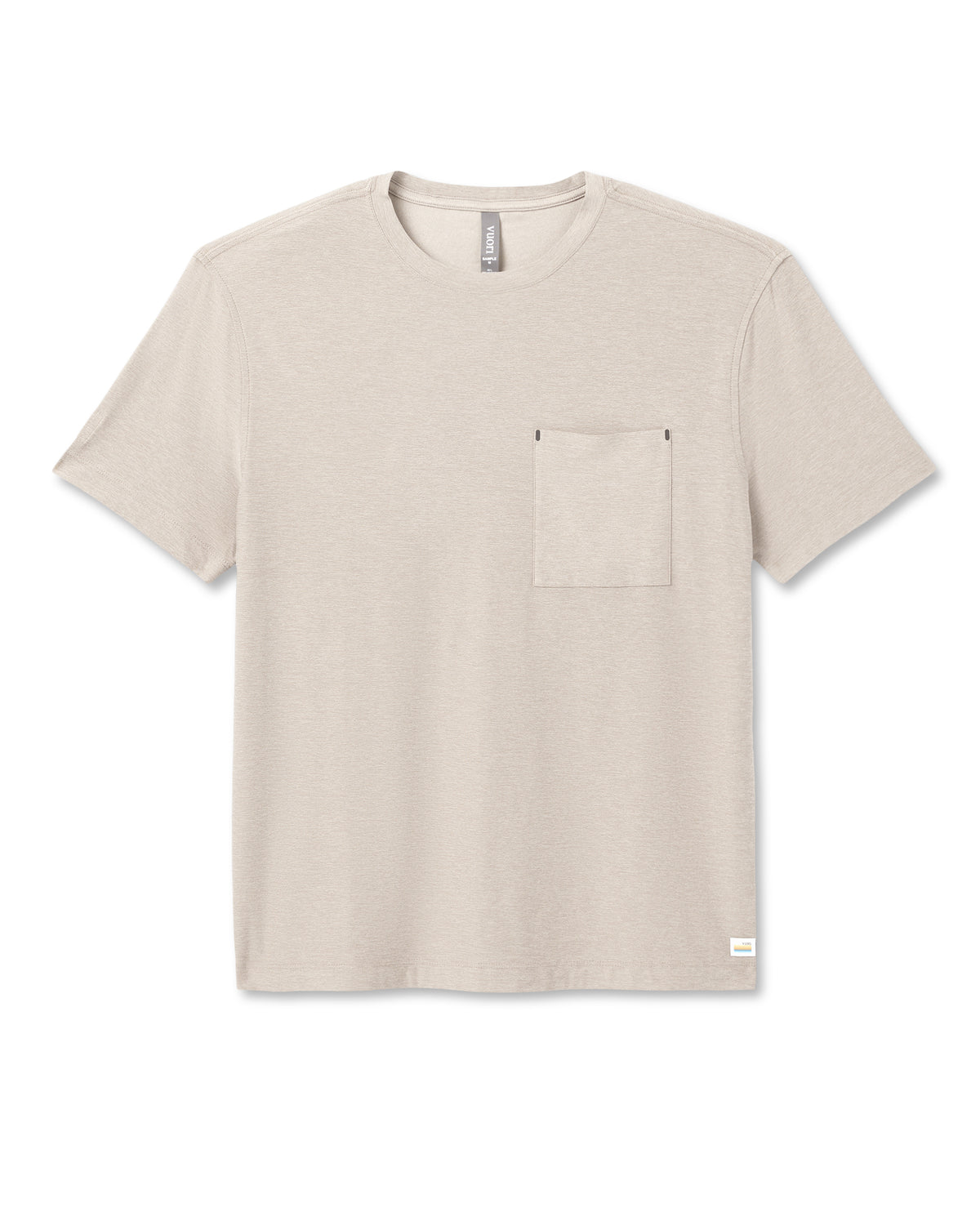 Short Sleeve Strato Pocket Tee-Relaxed Fit Truffle Heather - Image 6
